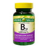 Spring Valley B12 1000mcg 60 Tabletas Liberación Prolongada