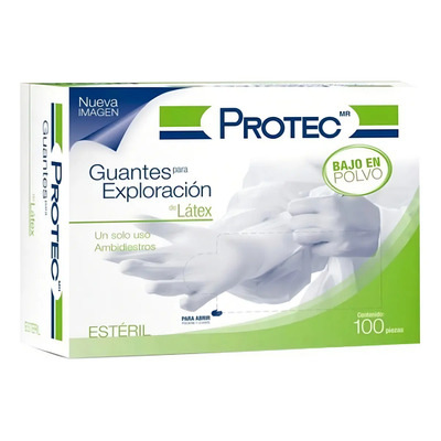Guantes Estériles Látex Protec Blancos Pequeños Hipoalergénicos | MercadoLibre