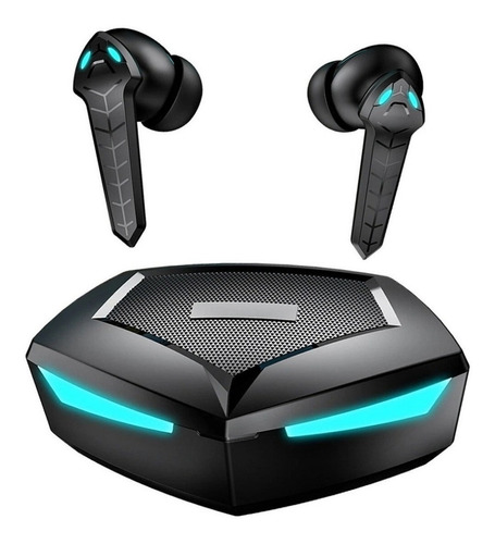 Mini Fone Tws Bluetooth Gamer Android/ios Led Azul Cobra