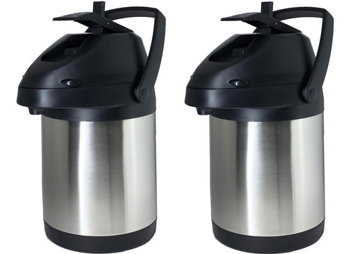 02 Garrafas Térmica Terere Mate 2.5l Inox 24h Quente Frio