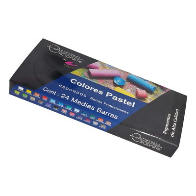 Gis Pastel Seco Rodart 24 Medias Barras Colores Suaves No Tóxicos con Estuche | MercadoLibre