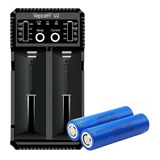 Pack Cargador Vapcell Smart U2 - 2 Baterias 18650 + Regalos