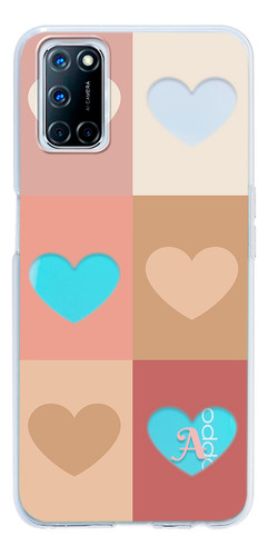 Funda Para Oppo Para Mujer Corazones Con Letra Inicial