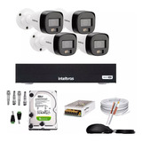 Kit 4 Câmeras Intelbras Fullcolor Dvr Intelbras 4ch Personal