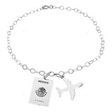 Pulsera Pasaporte Mexico Travel Plata 925 Con Envio