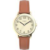 Reloj Timex Easy Reader Para Mujer De 30 Mm - Correa Marrón 