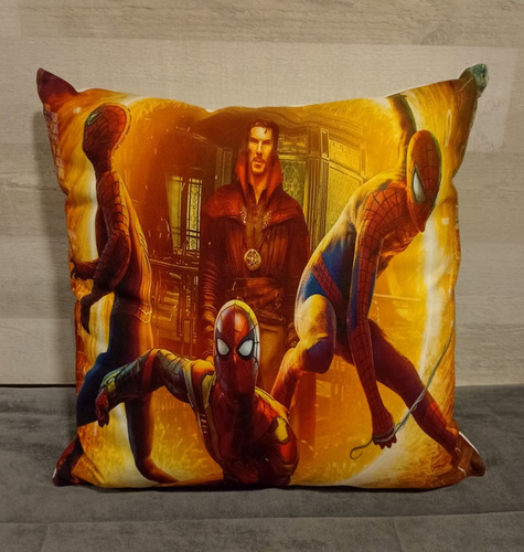 Cojín Almohada Felpa Hombre Araña 45x45 C/relleno Spiderman