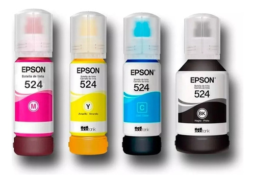 Kit De 4 Tinta Epson Original T524 Bk, C, M, Y L15160 L6490