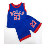 Conjunto Infantil Basquete Chicago Bulls Regata E Shorts