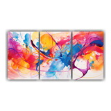 120x60cm Set 3 Canvas Estilo Galeria Relieve Abstract Fusion