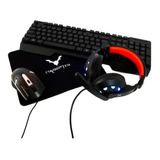 Combo Gamer Teclado K215 +audifonos + Mouse Retroiluminado