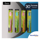 Kit 30 Escova Dental Forte Dupla Ação C/ Protetor De Cerdas