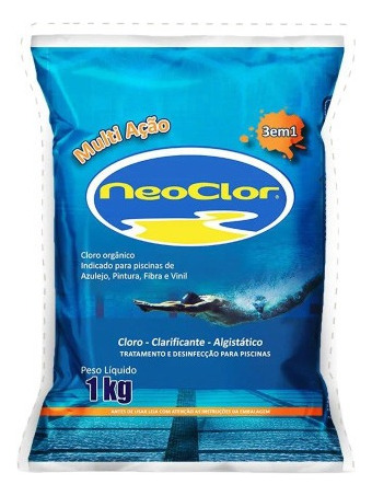 Cloro Neoclor Multi Ação Dicloro 3em1 Para Piscina 1kg