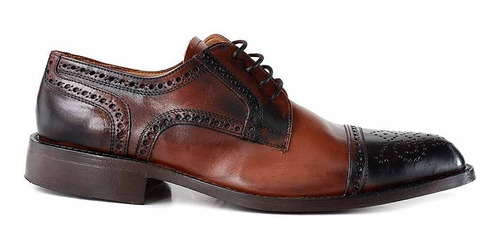 Zapato Cuero Hombre Briganti Acordonado Suela - Hcac00817 Dk