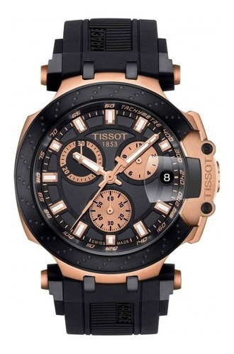 Reloj Tissot T-race De Hombre Oro Rosa/negro T115.417.37.051