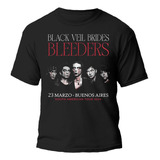 Remera Black Veil Brides Fecha Argentina 2024 100% Algodón