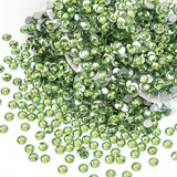 5pack X 1440pzs Pedreria Cristal Para Uñas Decoración Ss16 Color Peridoto Verde Claro X 5pack Ss16-3.8mm-4.0mm