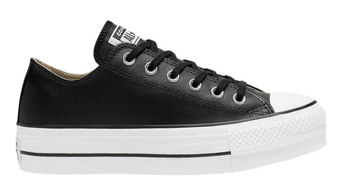 Tenis Converse Choclo Plataforma Negro Piel Original Ox