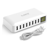 Cargador Usb Smart.puertos 50w 8a Carga Rápida Pantalla Lc