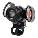 Farol Lanterna Bike 3 Focos Led Com Zoom Recarregável T6  X