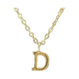 Cadena Eslabones Oro 18k Colgante Letras Inicial 18k