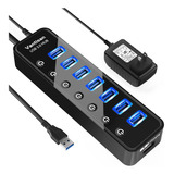 Vantisan Usb Hub 3.0 Alimentado, Divisor De Concentrador De 