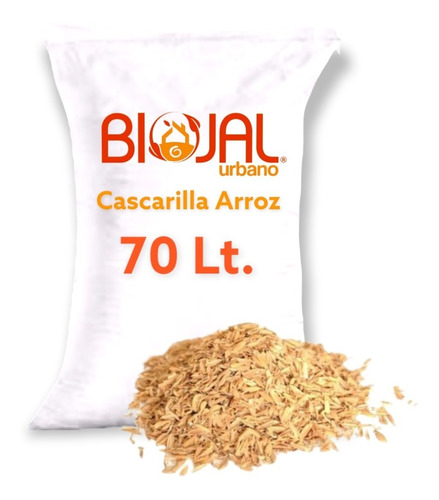 Cascarilla Arroz, Sustrato Orgánico, 70 Lt.