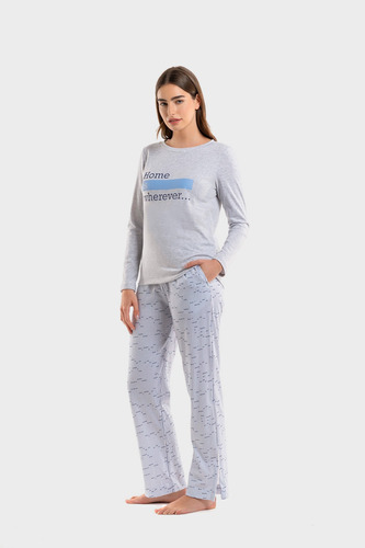 Pijama Con Pantalon Promesse By Woman Art 15234 100% Algodon