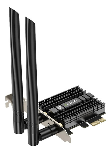 Adaptador De Rede Edup Wifi6 5374mbp Pcie Bt5.3 Dual Band 5g