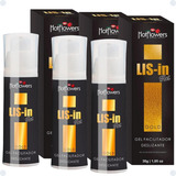 Combo 3 Lis-in Gold Gel Lubrificante Anal Extra Forte 30g