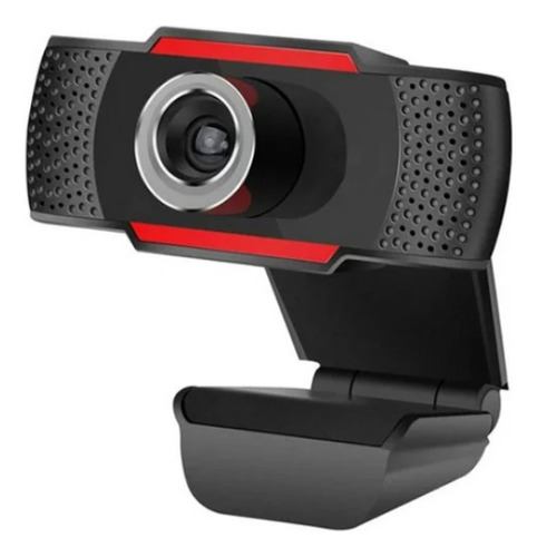 Web Cam Full Hd 1080p Video Skype Zoom Pc Color Negro-rojo