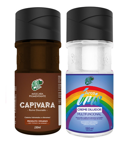 Máscara Tonalizante Capivara + Diluidor 150ml Kamaleão Color