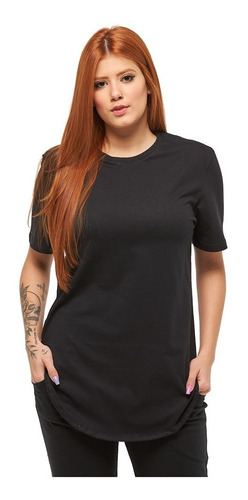 Kit 02 Camiseta Camisa Blusa Oversized Longline Feminina