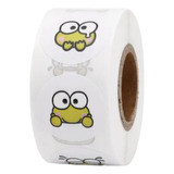 Rollo Stickers 500 Unidades Keroppi Caras Y Expresiones