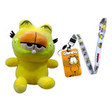 Peluche Garfield + Portadocarnet Detalles Juego Niños Fiesta