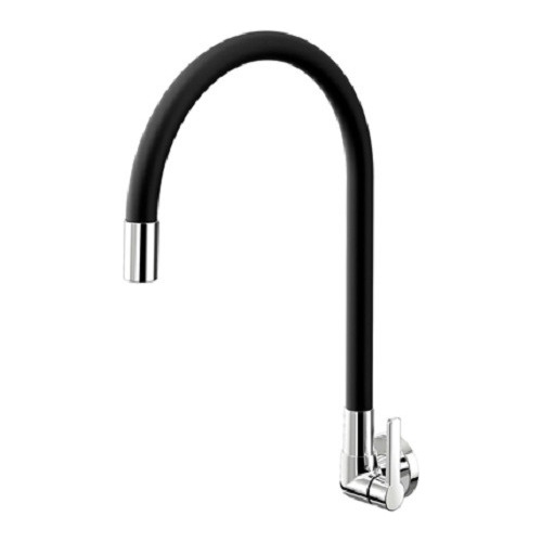 Torneira Para Cozinha De Parede Galiflex Cromado E Preto