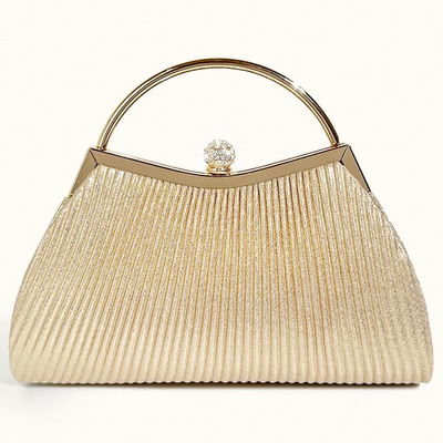 Bolso De Mano Brillantes Bolsa De Embrague Para Fiesta Mujer Color Dorado | Meses sin interés