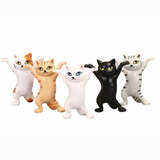 Set 5 Figuras Gatos Soporte Audífonos , Lápiz , Aros, Anillo