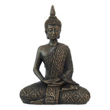 Buda Hindu Medio Decoração Hindu Estatua Chakras Resina Cor Dourado-escuro