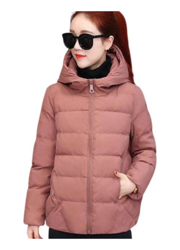 Abrigo De Mujer De Invierno Parkas Sueltas Sólidas De Moda