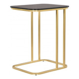 Mesa Lateral Alma Oro/negro Këssa Muebles