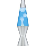 Lámpara Lava Azul Y Plateada 14.5 Pulgadas