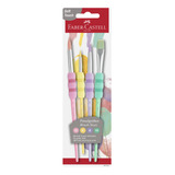 Pinceles Grip Soft Touch Faber-castell Color Pastel X4 Uds.