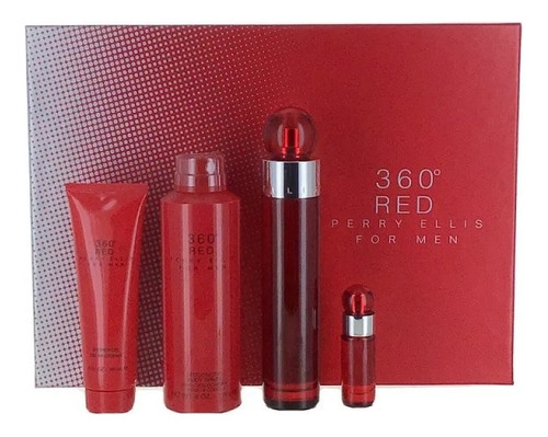 Perry Ellis 360 Red Men Edt 100ml + 75ml + Body Spray + Sg