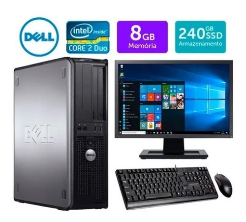 Computador Barato Dell Opt Int C2duo 8gb Ddr3 Ssd240 M19w