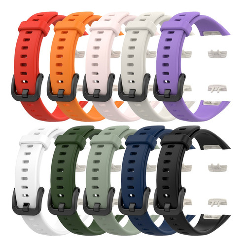 10 Correas Silicona Para Huawei Band 6 / 6 Pro /honor Band 6