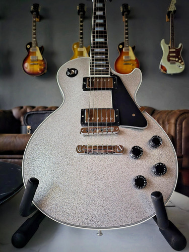 Gibson Les Paul Custom M2m Silver Sparkle 2021