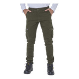 Pantalon Cargo Elastizado Pampero Fit Chupin Hombre Trabajo