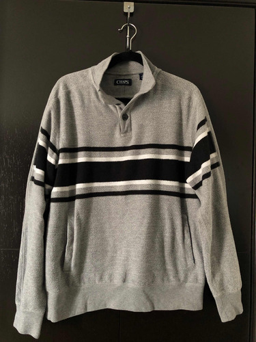 Chaps Ralph Lauren Sudadera Gris Rayas No Polo