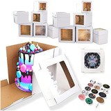 Tall Cake Boxes With Window In 6 Sizes 12 Pk + 15 Thank...